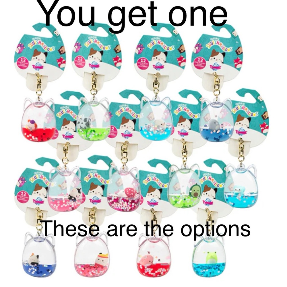 One Squishmallows tsunameez keychain NWT